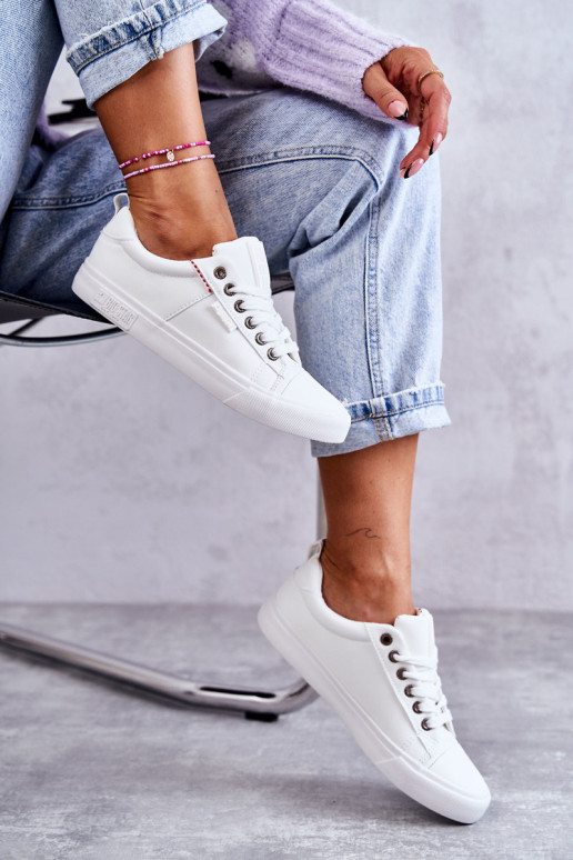 Women's Low Leather Sneakers Big Star KK274005 White