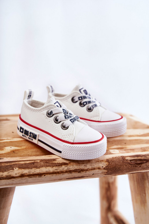 Children's Leather Sneakers BIG STAR KK374040 White