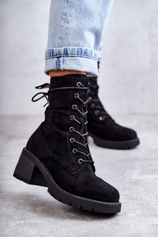 Women's Warm Boots On High Heel Balck Julieta