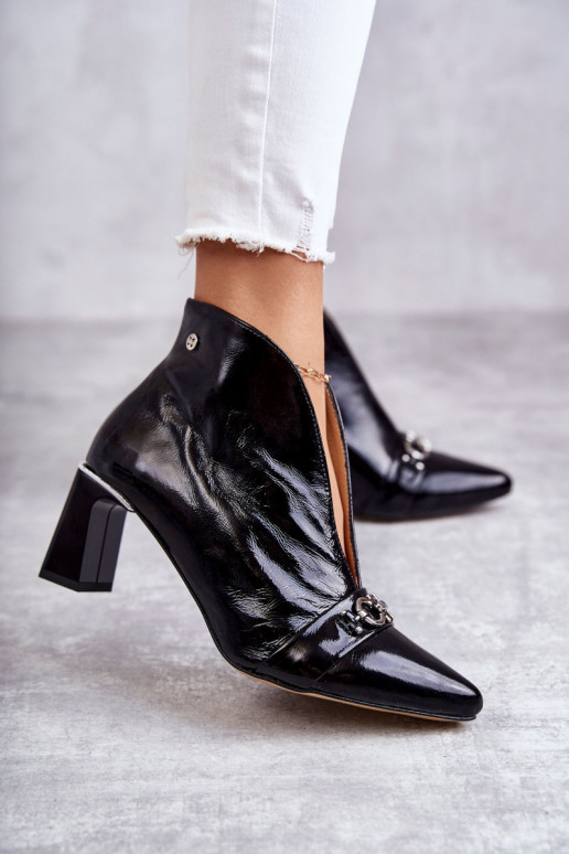 Maciejka Black 05262-01 Leather Ankle Boots