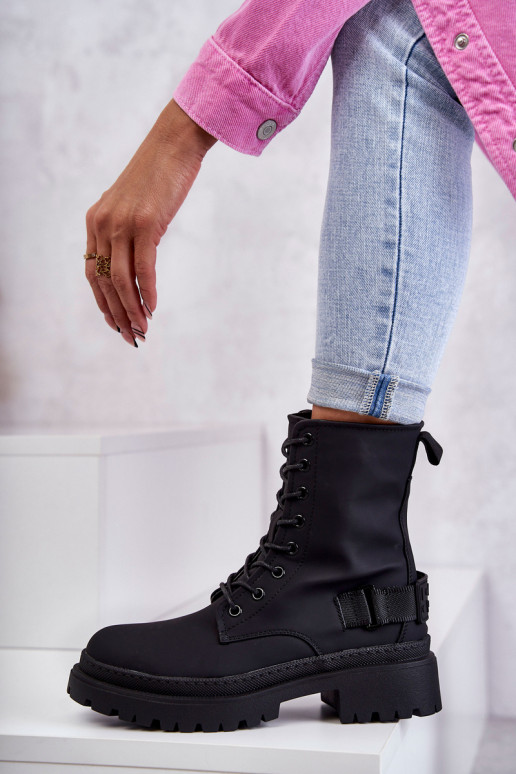 Women's Warm Boots With Zipper Black Fabiola