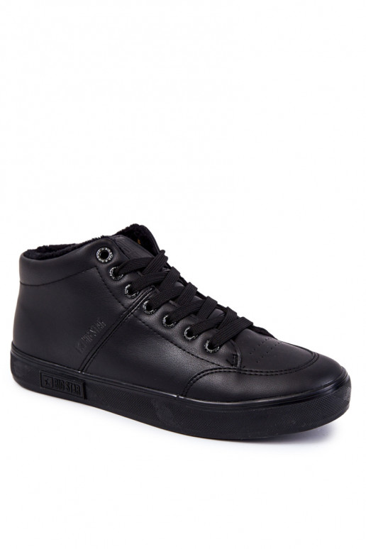 Men's Classic Leather Sneakers Big Star KK174348 Black