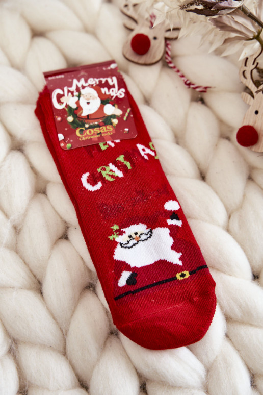 Children's Christmas Socks Santa Claus Cosas Red-Green