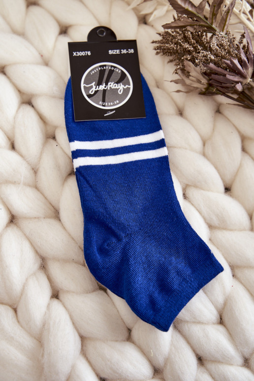 Women's cotton ankle socks Blue