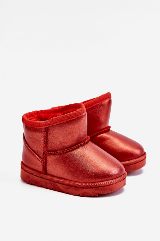 Warmed Children's Snow Boots Red Scooby