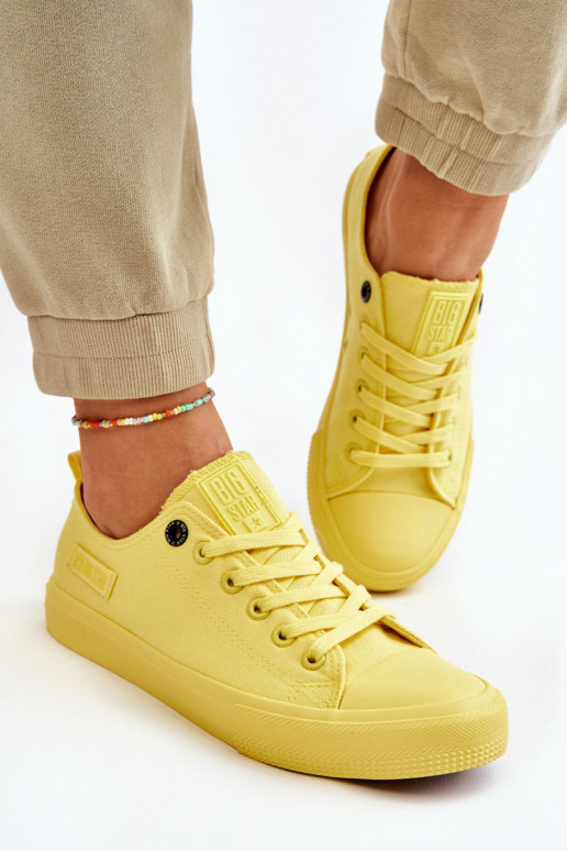 Women's Classic Low Sneakers Big Star LL274026 Yellow