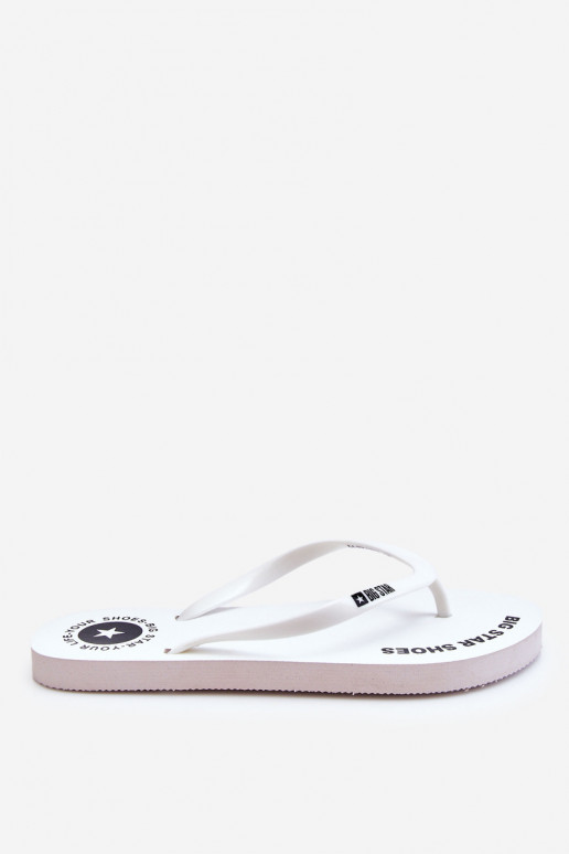 Comfortable Big Star Flip Flops LL274795 White