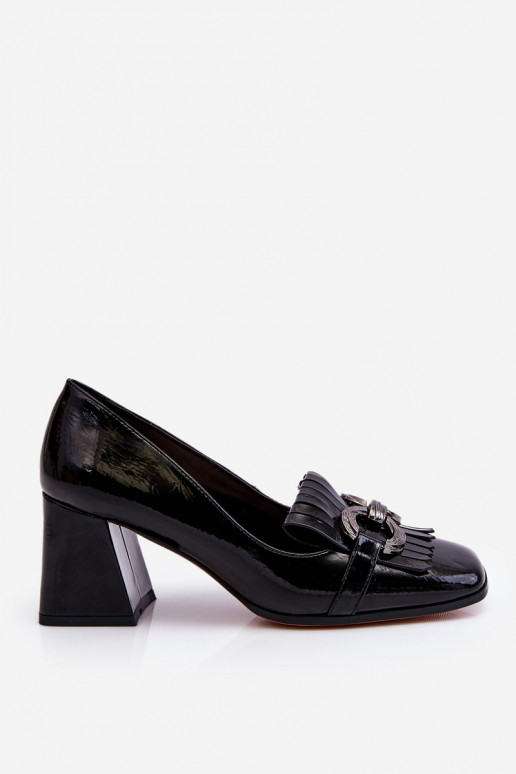 Patent Leather Comfortable Pumps Black Mercy