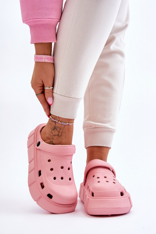 Women's Foam Platform Crocs Pink Beckett