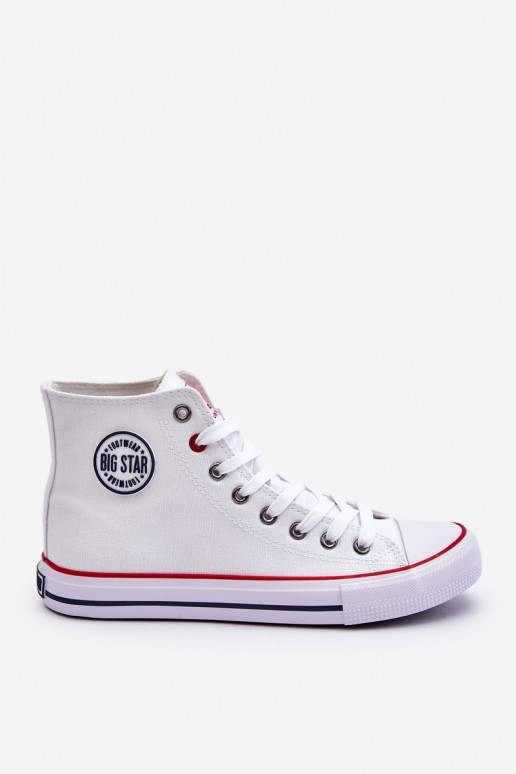 Women's Classic High Sneakers Big Star T274026 White