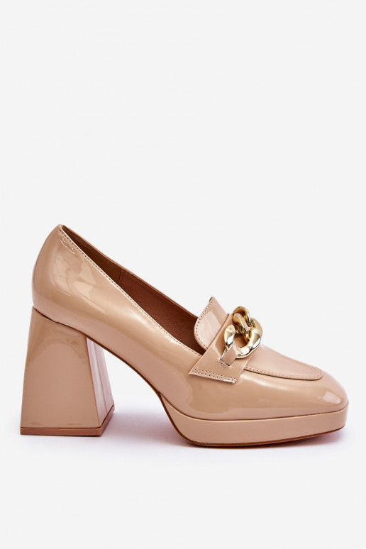 Pumps On Massive Heels Beige Nataly