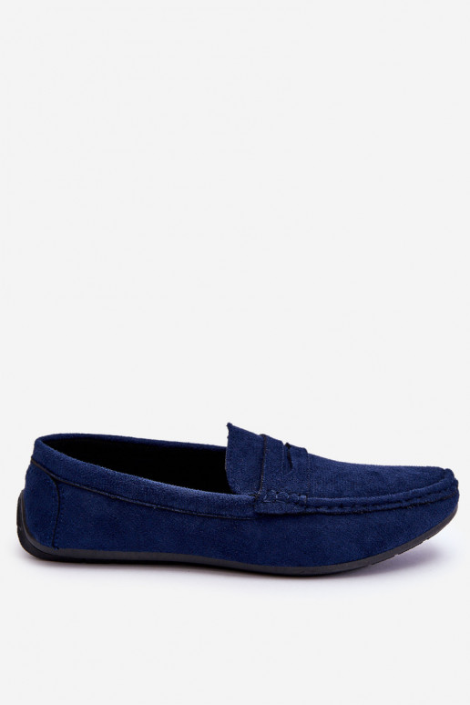 Men's Suede Loafers Navy Mack