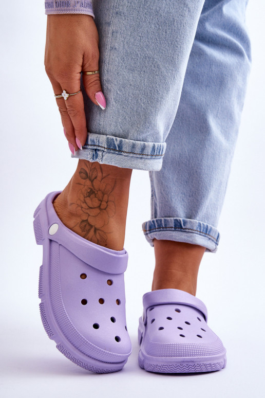 Women's Rubber Crocs Violet Rabios