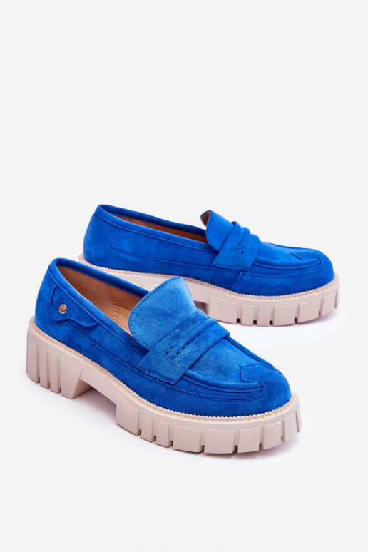 Women's Suede Slip-On Shoes Blue Fiorell