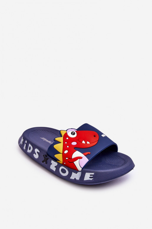 Children's Foam Slippers Dinosaur navy blue Dario