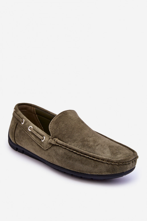 Men's Suede Slip-On Loafers Green Rayan