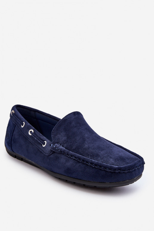 Men's Suede Slip-On Loafers Dark Blue Rayan