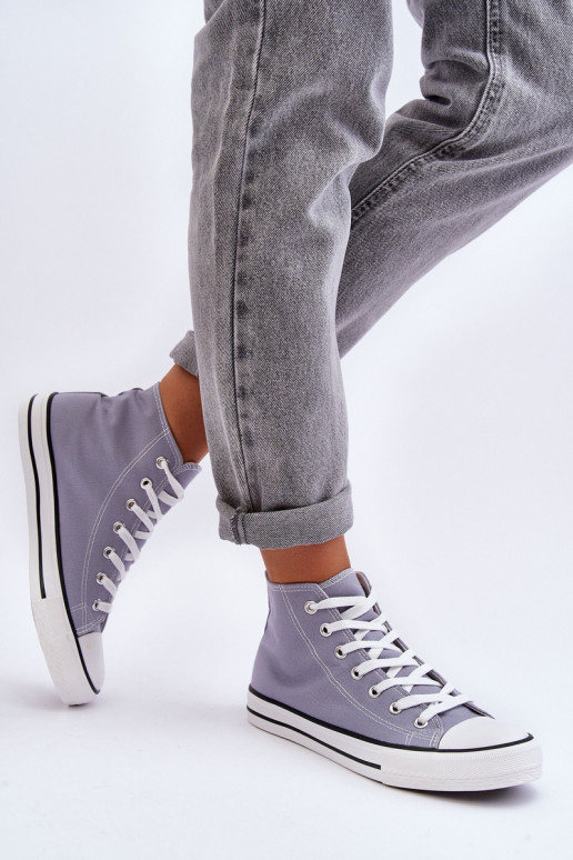 Women's Classic High Top Sneakers Gray Remos