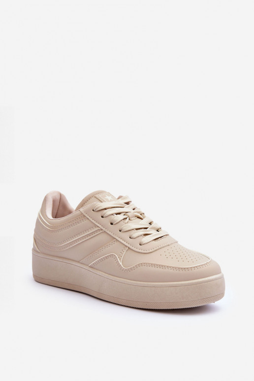 Women's Platform Sports Shoes Beige Pudina