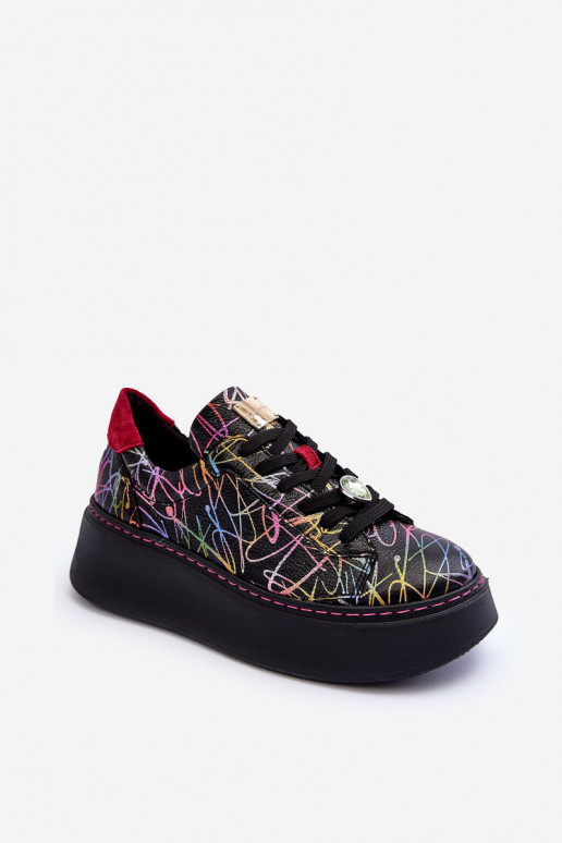 Maciejka 06191-39 Multicolor Leather Platform Sports Shoes