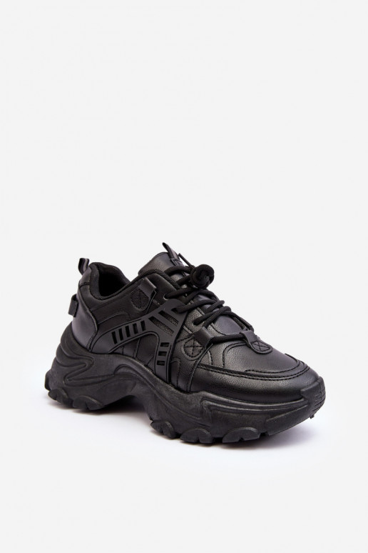 Women's Chunky Sports Sneakers Black Toderus