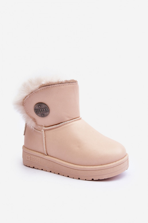 Children's Snow Boots Padded with Fur Beige Big Star MM374084