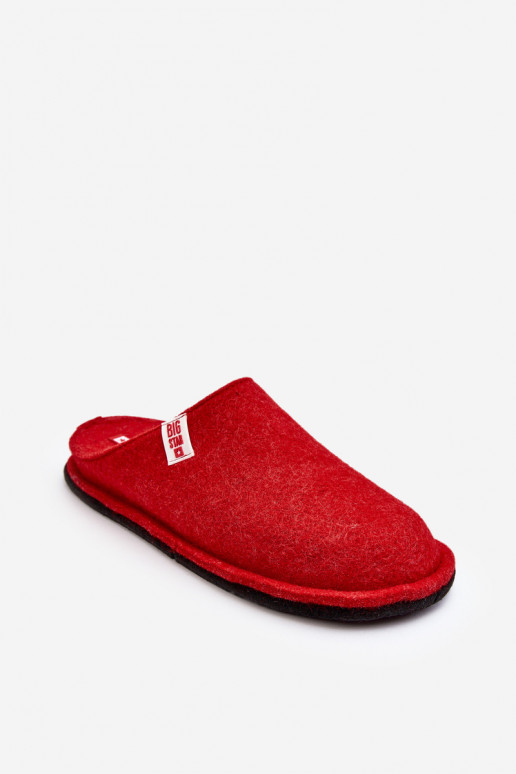 Women's Classic Slippers Big Star KK276012 Red