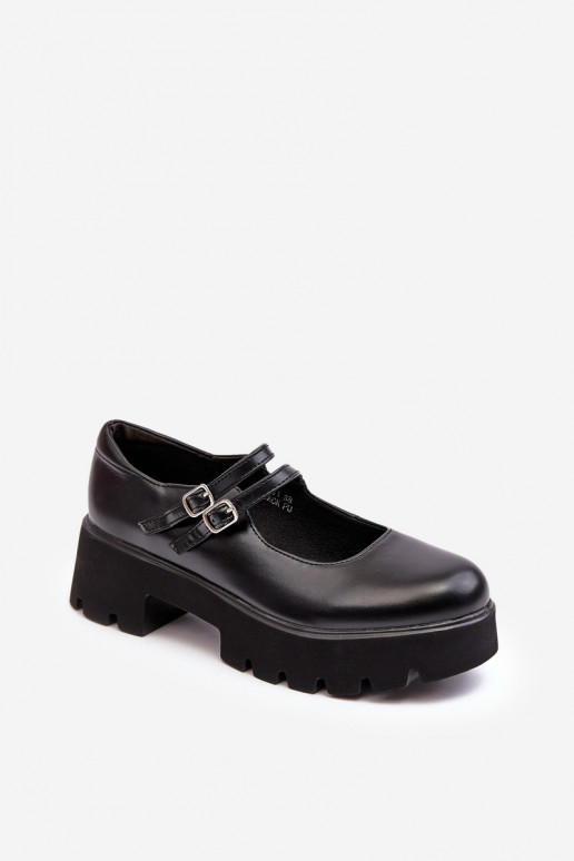 Women's Low Heel Shoes Black Saviwa