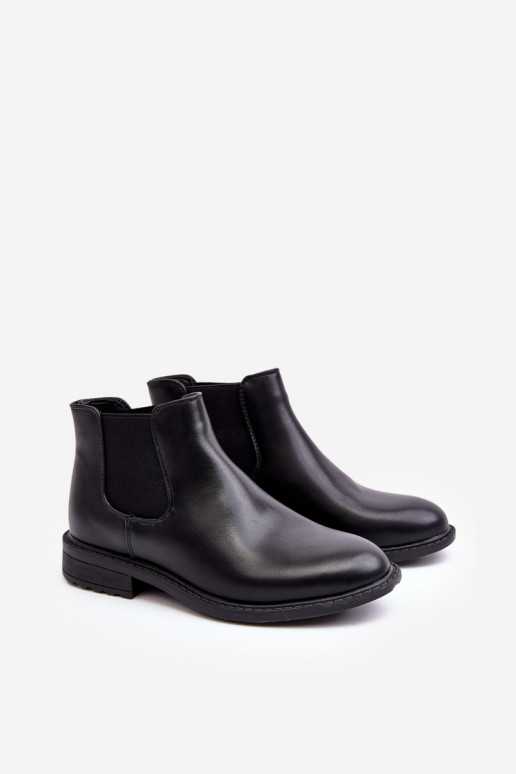 Men's Low-Cut Chelsea Boots Black Dymidi