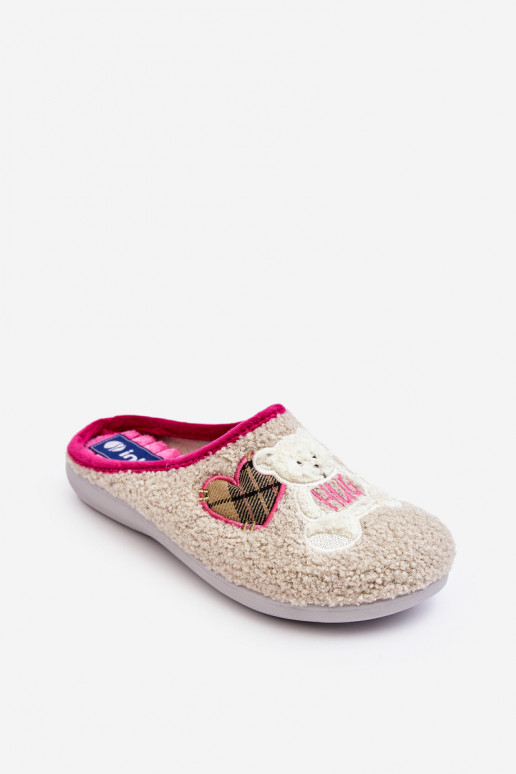 Women's Home Slippers Slippers with a Bear Inblu EC000095 Beige