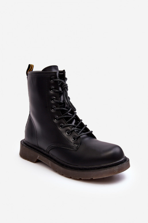 Women's Trapper Boots with Zipper Black Mibrasa