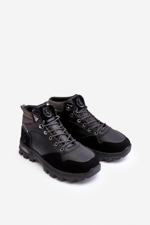 Men's Trekking Shoes Lace-up Boots Black Salomene