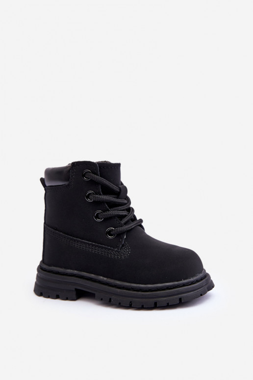 Children's Trapper Boots with Zip Black Bansi