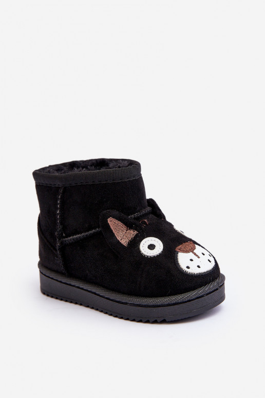 Children's Padded Snow Boots Black Vavena