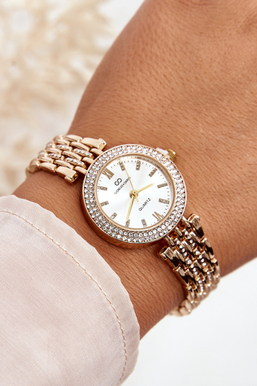 Women's Watch with Zirconia on Bracelet Giorgio & Dario GDM3411 Gold