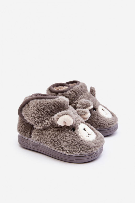 Children's slippers gray color Eberra