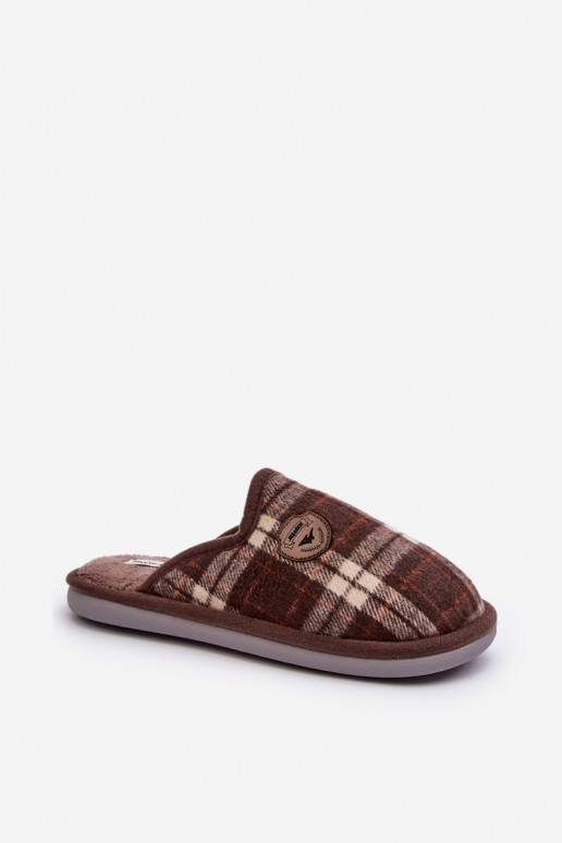 Men's Brown Slip-on Slippers Kallile