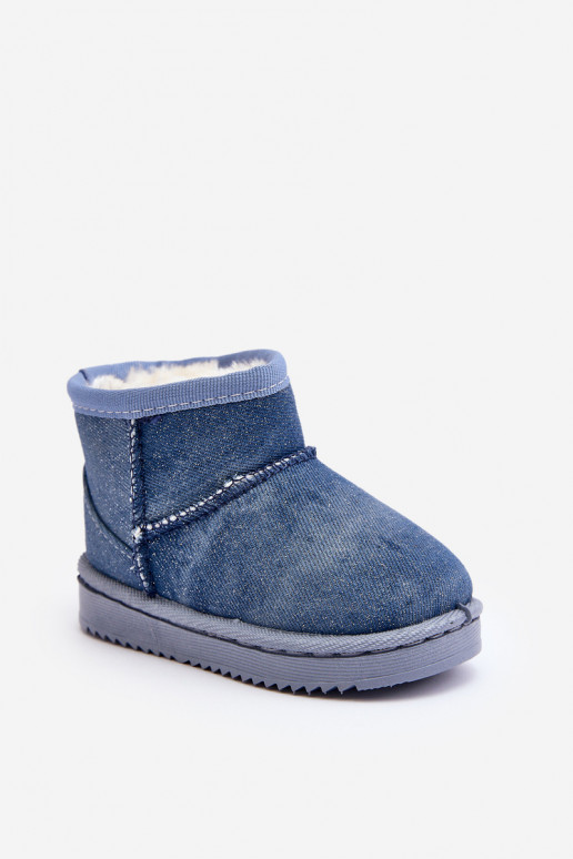 Children's snow boots Boots with shine in blue color Sulinne