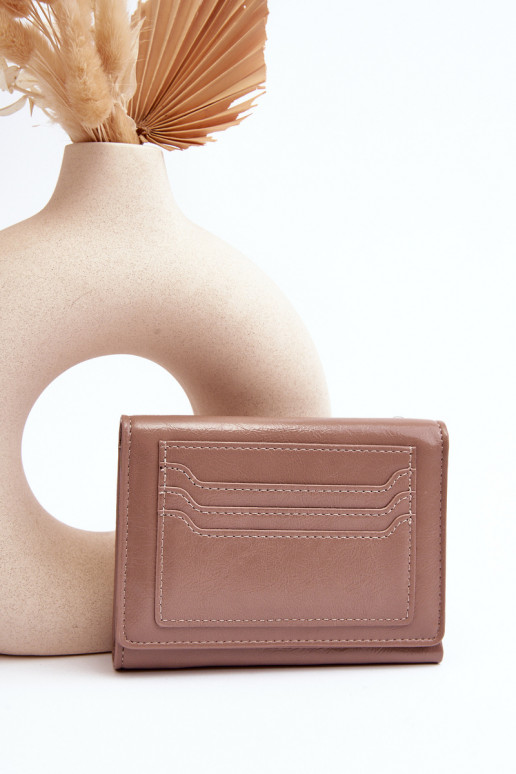 Women's wallet of eco leather in ivory color Joanela