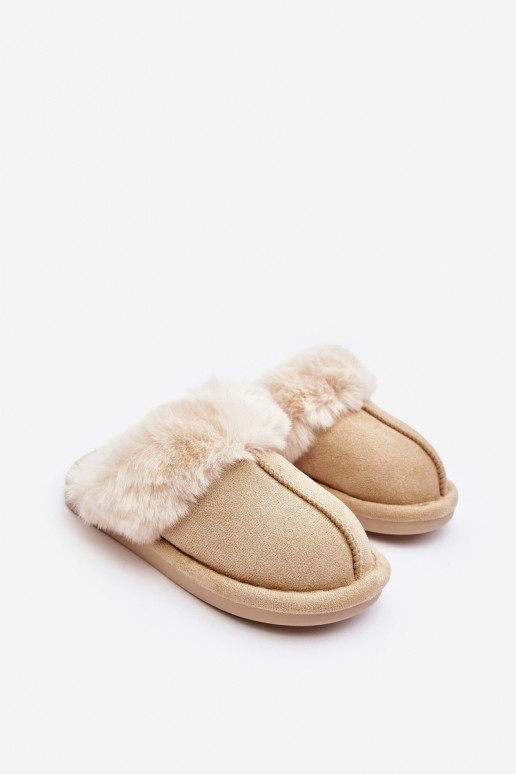 Children's Slippers with Fur Beige Befana