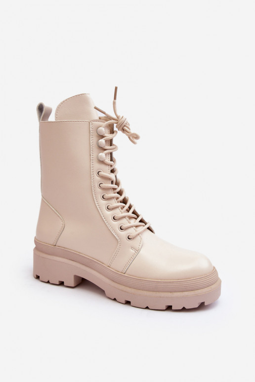 boots eco leather ivory color Irande