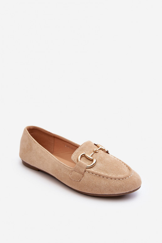 Moccasins with ornaments beige Winalita