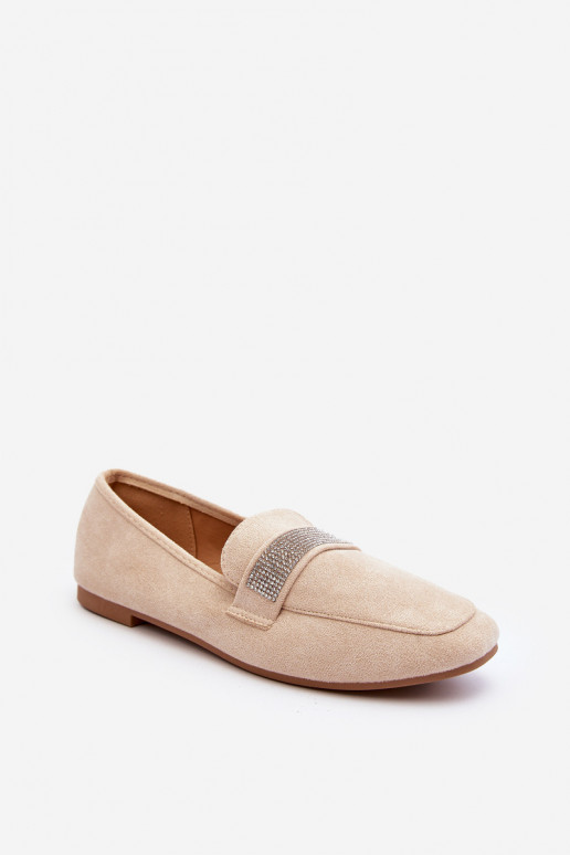 Moccasins with shimmering eyelets beige Ralrika