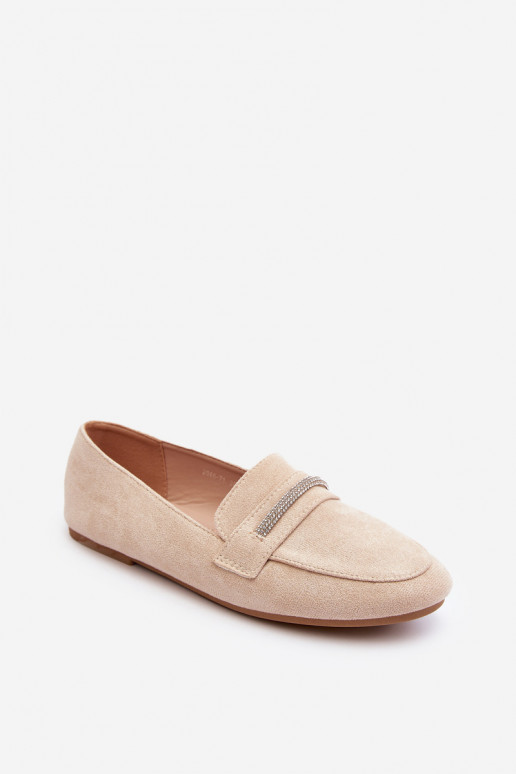 women's moccasins beige Ladite