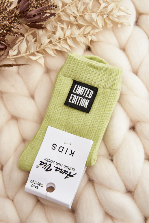 Children's socks light green color