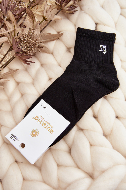 Black cotton socks