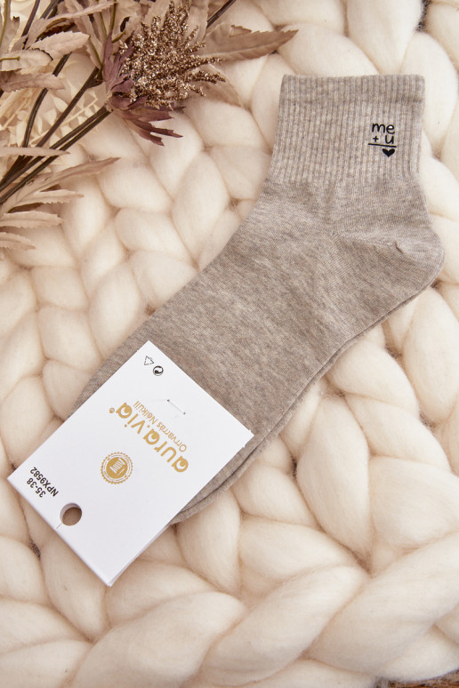 Gray cotton socks