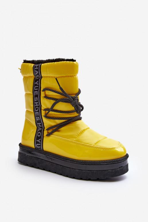 Women's Snow Boots with Yellow Laces Lilara