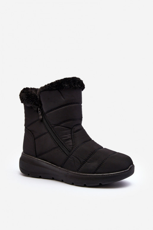 Warm Wedge Snow Boots Black Calena