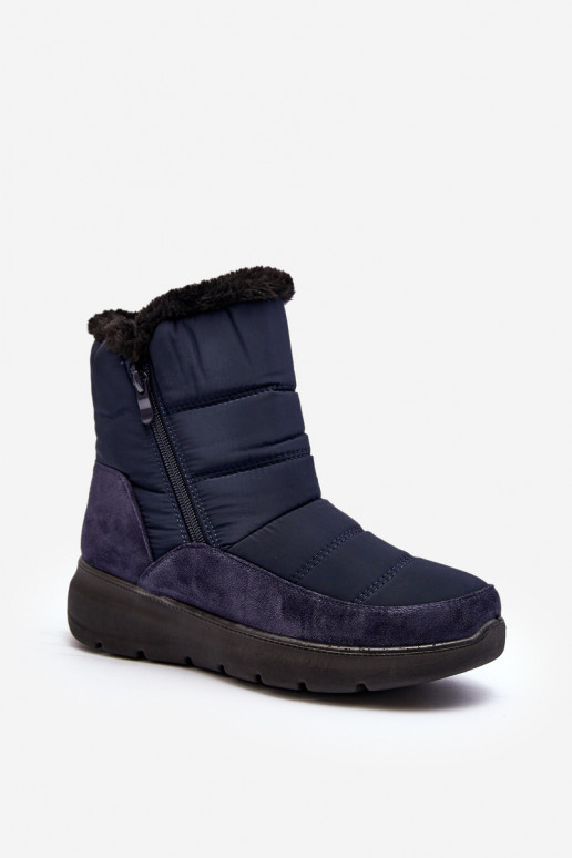 Women's Snow Boots with Fur Navy Primose